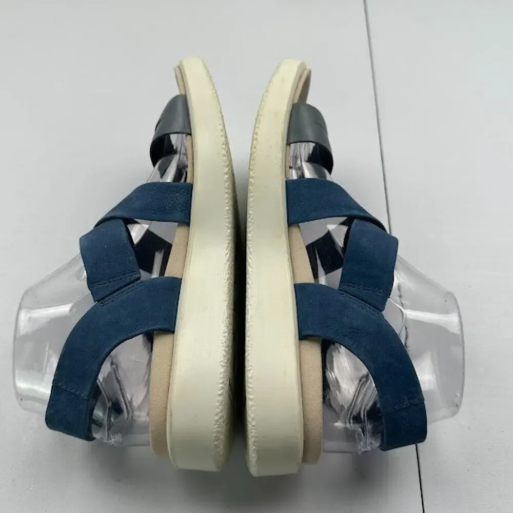 ECCO Flowt Sandals Womens 8 Blue Sandal Strappy Comfort Minimalist Preppy - Picture 6 of 12
